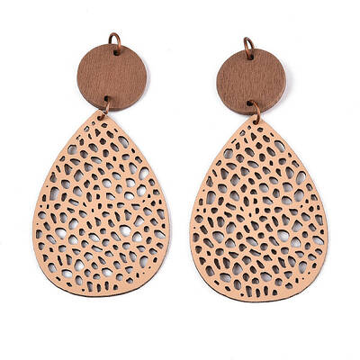 Teardrop Leather Pendants