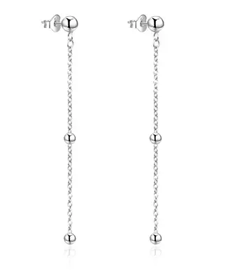 Agato Long Silver Earrings AGT-E040P