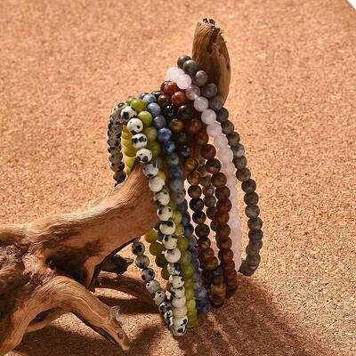 Natural Mixed Stone Stretch Bracelets