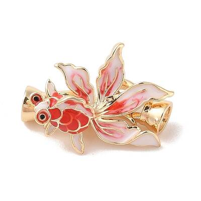 Brass and Enamel Fold Over Clasp
