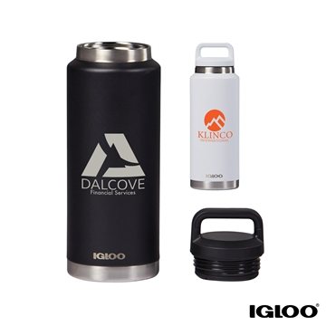 3 Custom Igloo 36 oz Vacuum Insulated Bottle - 48Hr Cold & ...