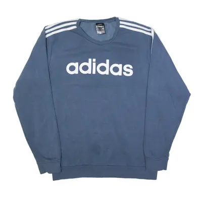 ADIDAS Sweatshirt Blue Mens L