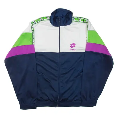 LOTTO Mens Track Jacket Blue Colourblock XL