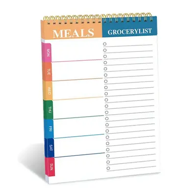 Meal Planner Pad, 1 Count Tear-off Grocery Checklist for Convenient Shopping, Kitchen Accessories, Weekly Meal Planner Notepa...