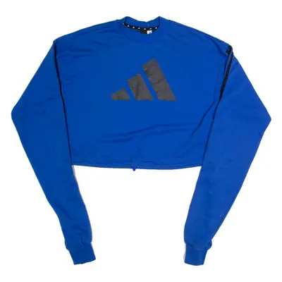 ADIDAS Womens Sweatshirt Blue S