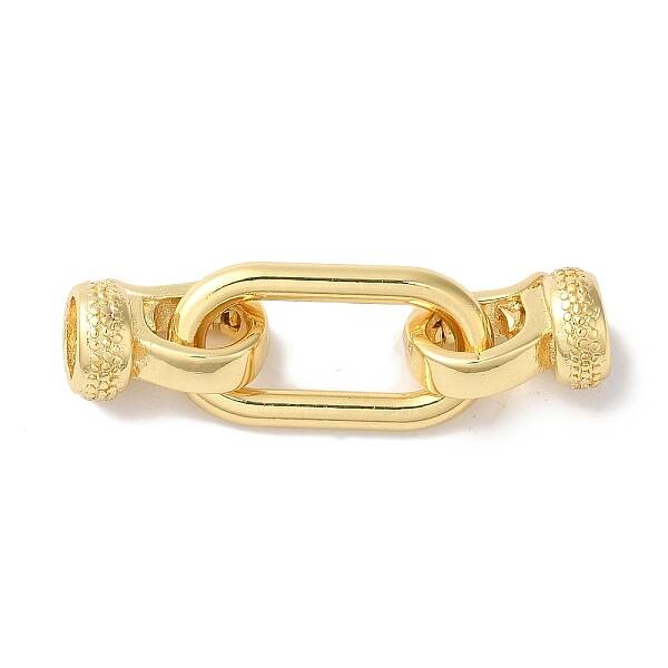 Rectangle Rack Plating Brass Fold Over Clasps