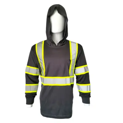 Gray Long Sleeve REFLECTIVE Safety Shirts