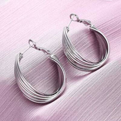 Brass Twist Hoop Earrings