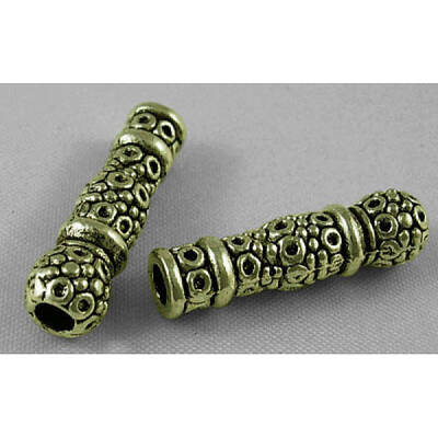 Tibetan Style Alloy Tube Beads