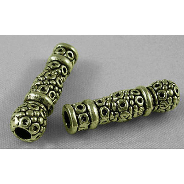 Tibetan Style Alloy Tube Beads
