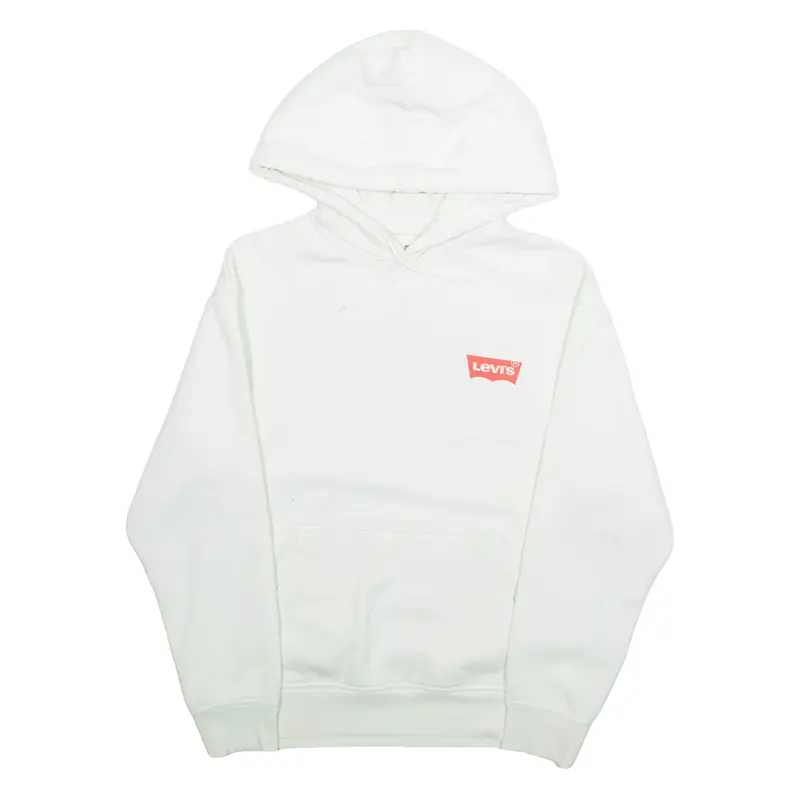 LEVI'S Relaxed Mens White Hoodie XS
