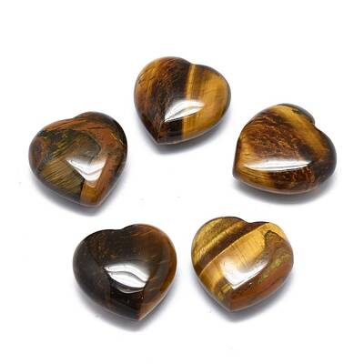 Natural Tiger Eye Heart Love Stone