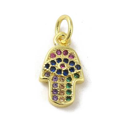 Brass Micro Pave Cubic Zirconia Charms