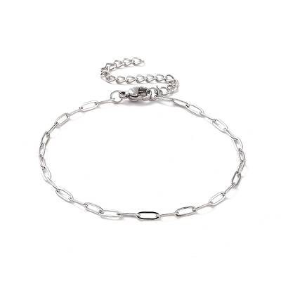 Non-Tarnish 304 Stainless Steel Cable Chain Bracelet for Men Women