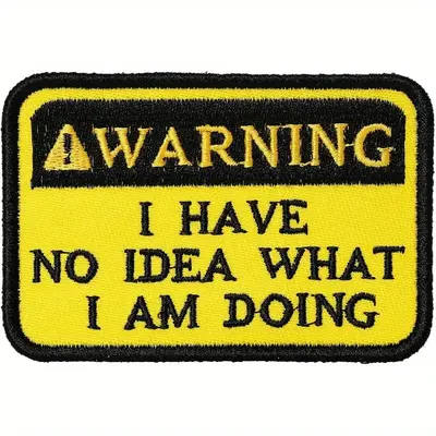 Slogan Graphic Embroidered Patch, Funny Hook and Loop Patch, Decorative Patch for Backpack, Vests, Jackets, Jeans, Hats, Helm...