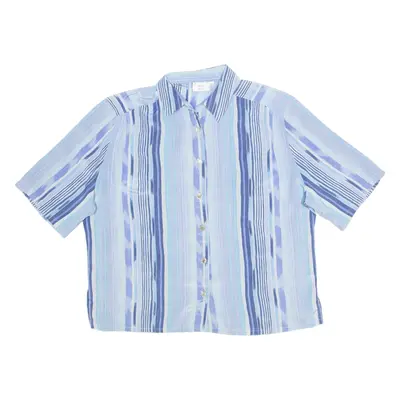 Womens Printed Blouse Blue Striped XL