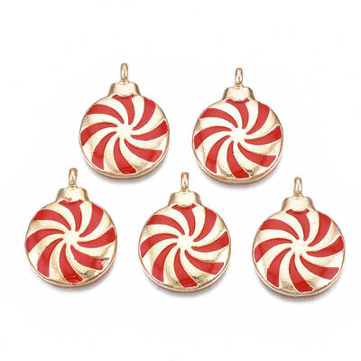 Rack Plating Alloy Enamel Pendants