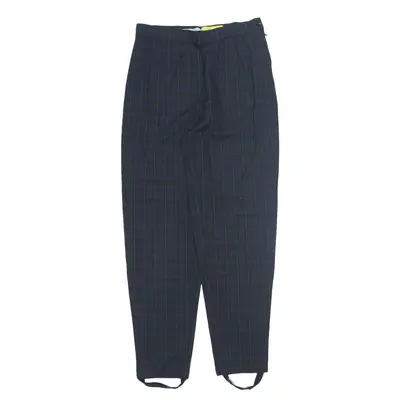 ALBA FORNARI Emmeci Stretch Trousers Blue Regular Tapered Womens W30 L30