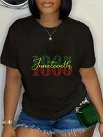 100% Cotton Juneteenth 1865 Black History 2025 African American Freedom T-Shirt Casual Short Sleeve Shirt