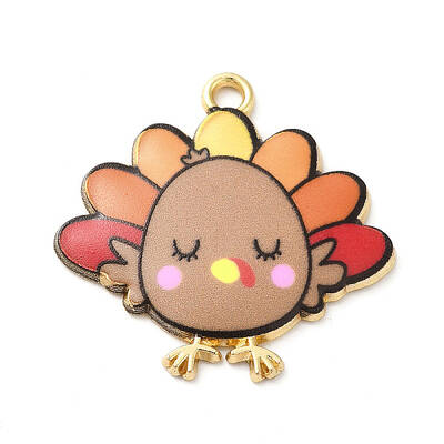 Cute Printed Alloy Pendants