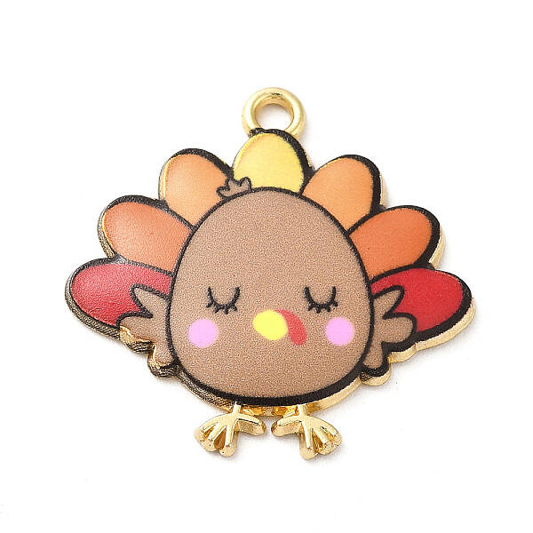 Cute Printed Alloy Pendants