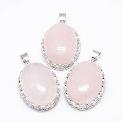 Natural Rose Quartz Pendants