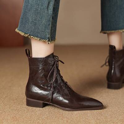 CHIKO Agni Pointy Toe Block Heels Ankle Boots