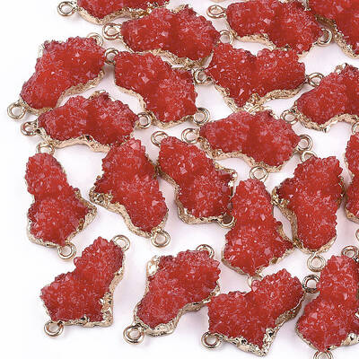 Electroplate Druzy Resin Links connectors
