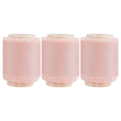 3 Rolls Polyester Satin Frayed Ribbon