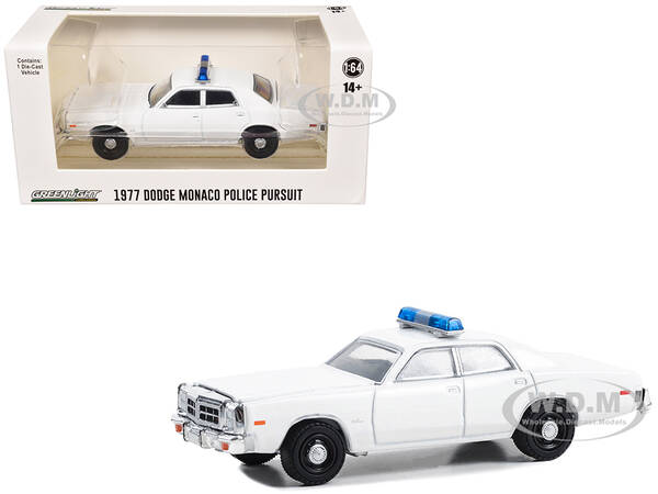 1977-78 Dodge Monaco Police Pursuit White with Light Bar \