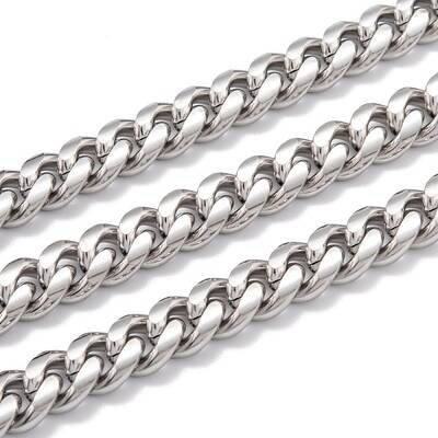 Tarnish Resistant 304 Stainless Steel Cuban Link Chain