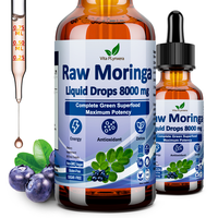 Raw Moringa Liquid Drops 8000 mg, Organic Moringa Oleifera Leaf Extract for Antioxidant, Energy & Immune, High Potency Than M...