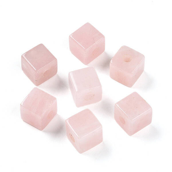 Natural Rose Quartz European Beads