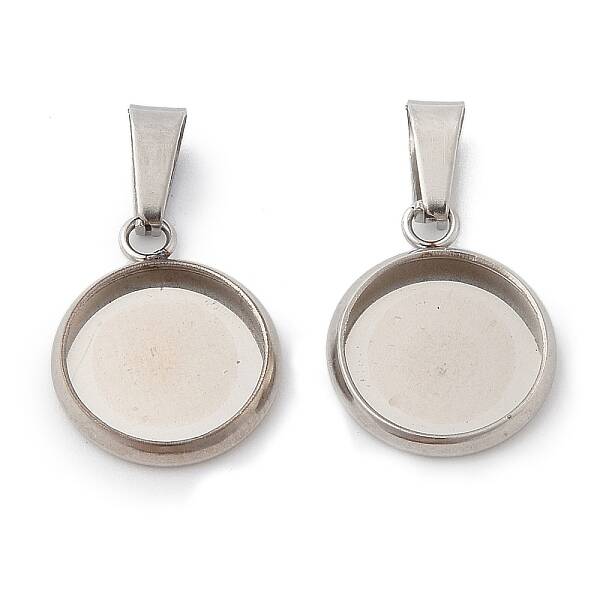 304 Stainless Steel Pendant Cabochon Settings