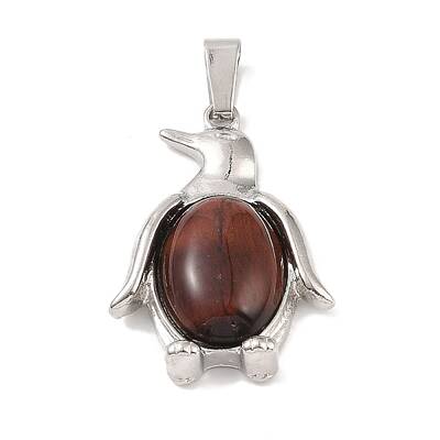 Dyed & Heated Natural Red Tiger Eye Pendants