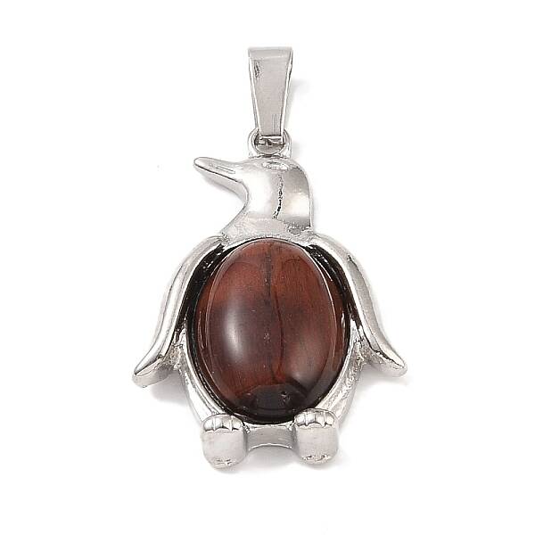 Dyed & Heated Natural Red Tiger Eye Pendants
