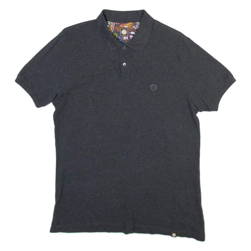 PRETTY GREEN Mens Polo Shirt Grey L