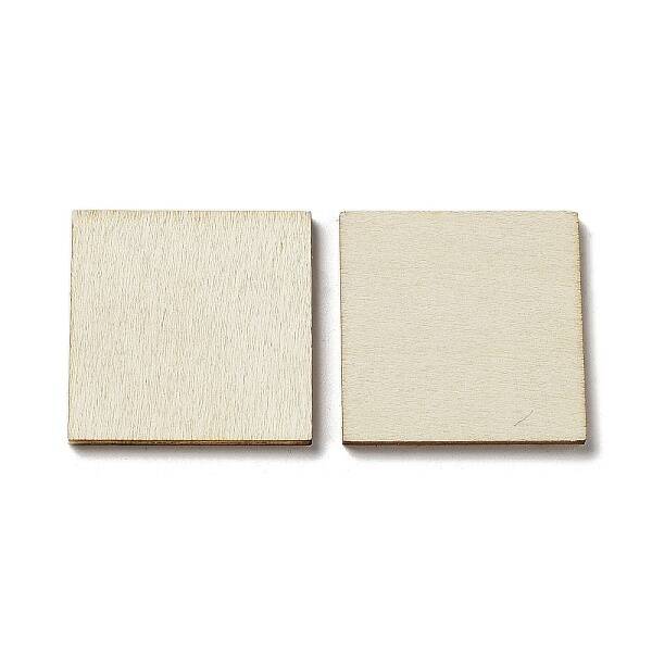 Unfinished Wood Square Slices