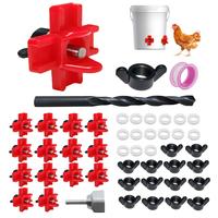 15 Pack Chicken Nipple Waterer,Horizontal Chicken Water Nipples for Poultry Coop,Non Leak,with Drill Bits