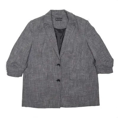 CANADA PREMIUM 1/2 Sleeve Blazer Jacket Grey 80s Womens L