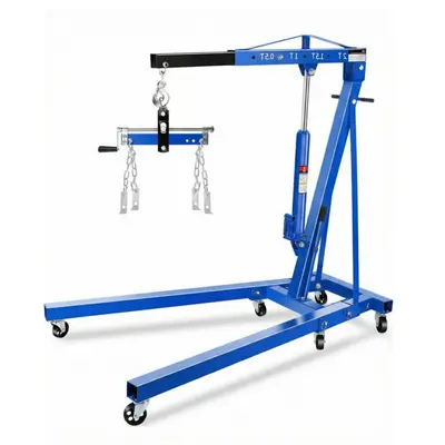 Garvee 2 Ton Engine Hoist Cherry Picker 4400 Lbs Capacity Foldable Steel Frame 6 Casters Hydraulic Portable for Trucks & Boat...