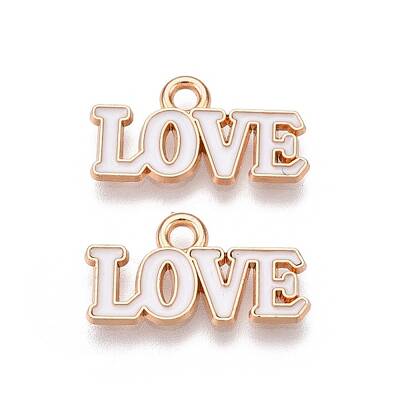 Valentine's Day Theme Alloy Enamel Pendants