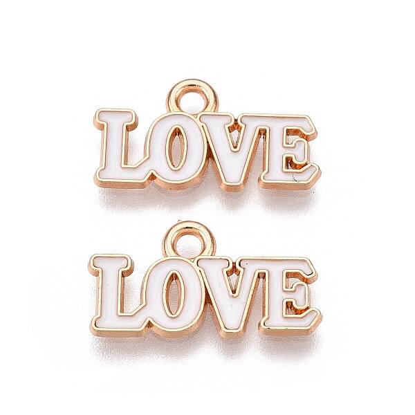 Valentine's Day Theme Alloy Enamel Pendants