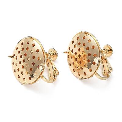 Brass Clip-on Earring Setting
