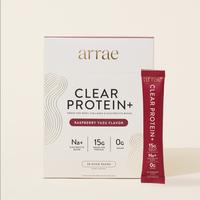 Arrae Clear Protein+ |  15g Grass Fed Whey, Collagen, & Electrolytes Protein | Rasberry Yuzu Flavor| 20 Stick Packs Edible Di...