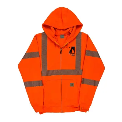 Olympia Public Works Carhartt Hoodie - Medium Orange Polyester