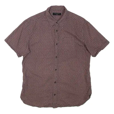 ALL SAINTS Mens Shirt Brown Spotted M