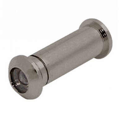 Cal-Royal Brass Door Viewer 160°, 1/2 Bore, Plastic Lens, For 1-3/8 To 2 Thick S, Satin Nickel