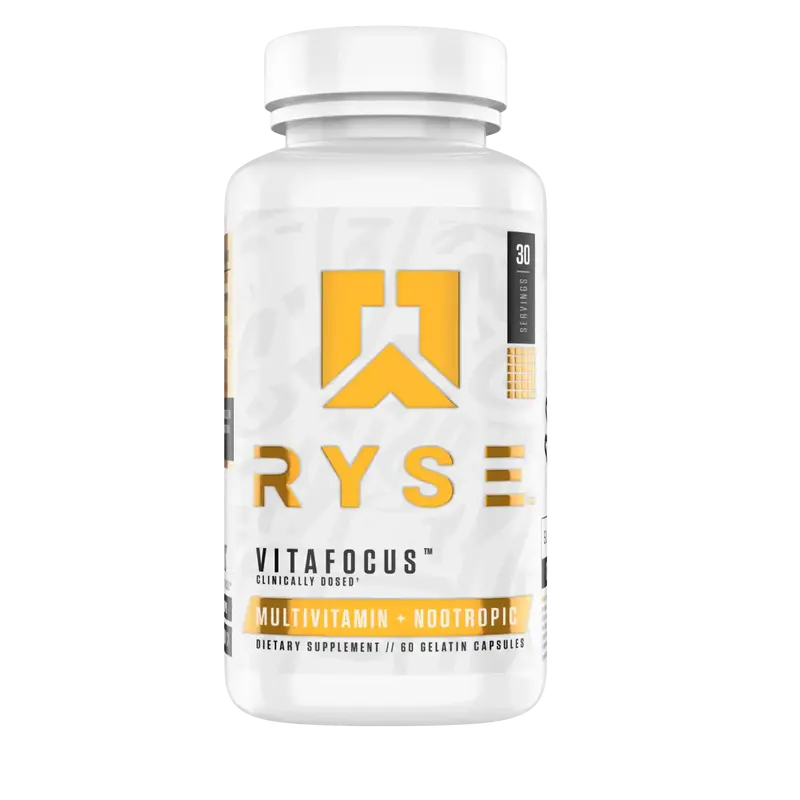 RYSE VitaFocus Brain & Body Supplement - Multivitamin & Nootropic - 13 Essential Vitamins & 8 Essential Minerals - 30 Serving...