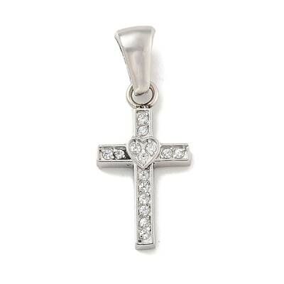 304 Stainless Steel Cubic Zirconia Pendants